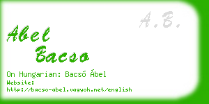 abel bacso business card